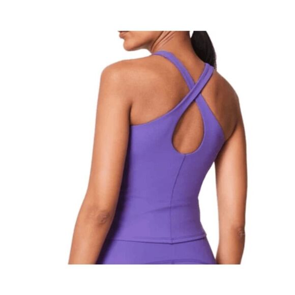SPANX® Get Moving Contour Crossback Shelf Tank- Vibrant Lilac- Size L - Picture 3 of 8